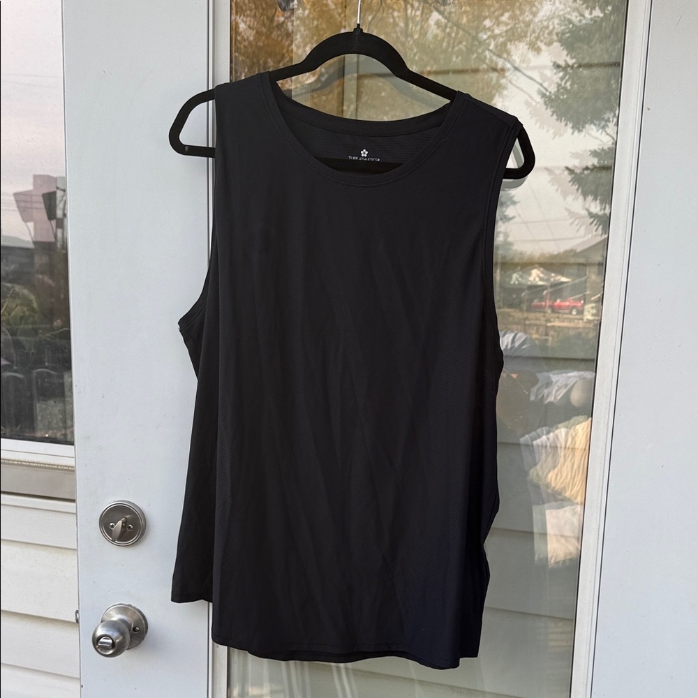 TUFF athletics size XL black tank top NWOT, nylon spandex